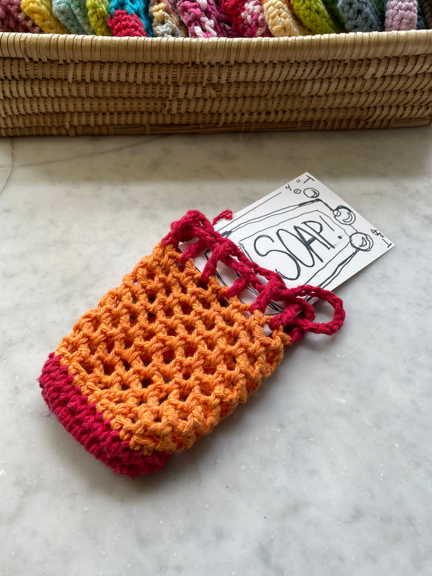 Zero waste soap saver 100% cotton, large bar size