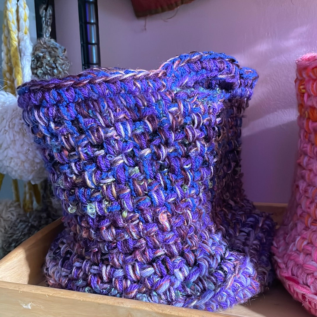 Hand-Crocheted Boho Basket: The Perfect Blend of Style and Function