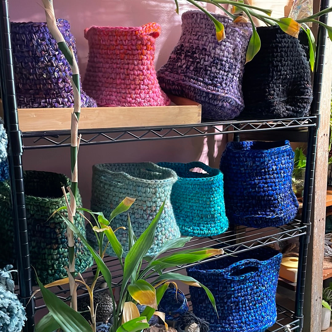 Hand-Crocheted Boho Basket: The Perfect Blend of Style and Function