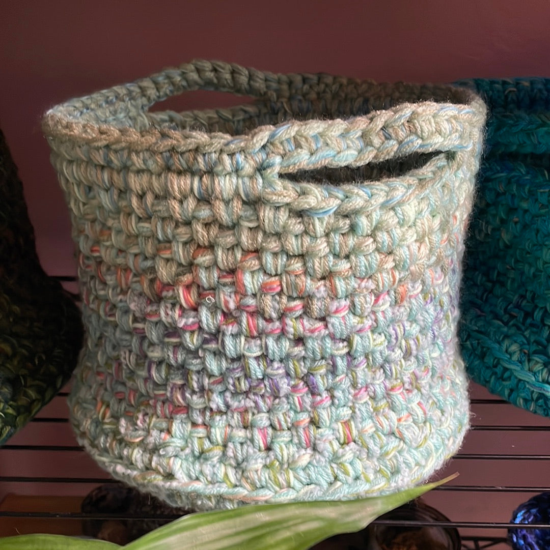 Hand-Crocheted Boho Basket: The Perfect Blend of Style and Function
