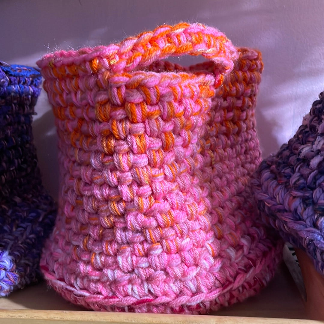 Hand-Crocheted Boho Basket: The Perfect Blend of Style and Function