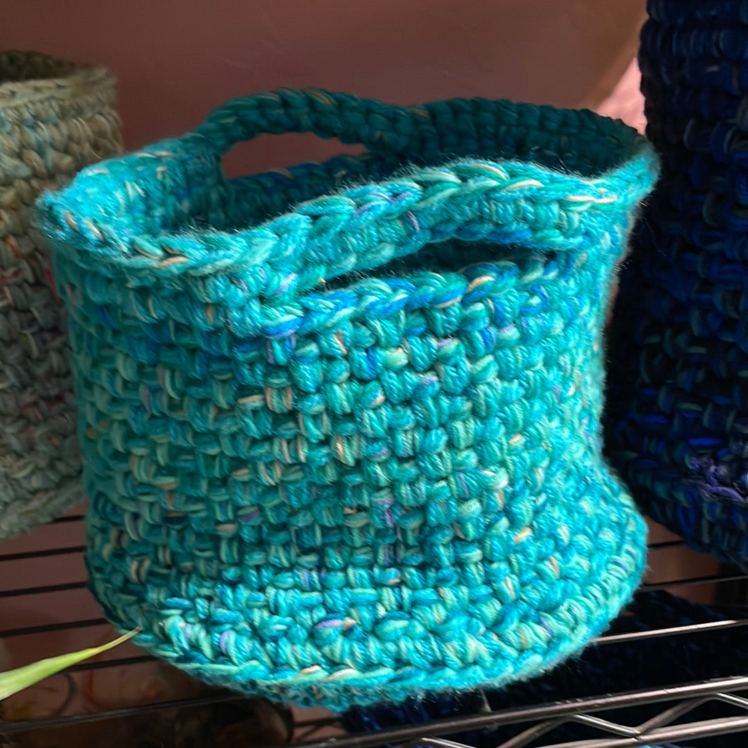 Hand-Crocheted Boho Basket: The Perfect Blend of Style and Function