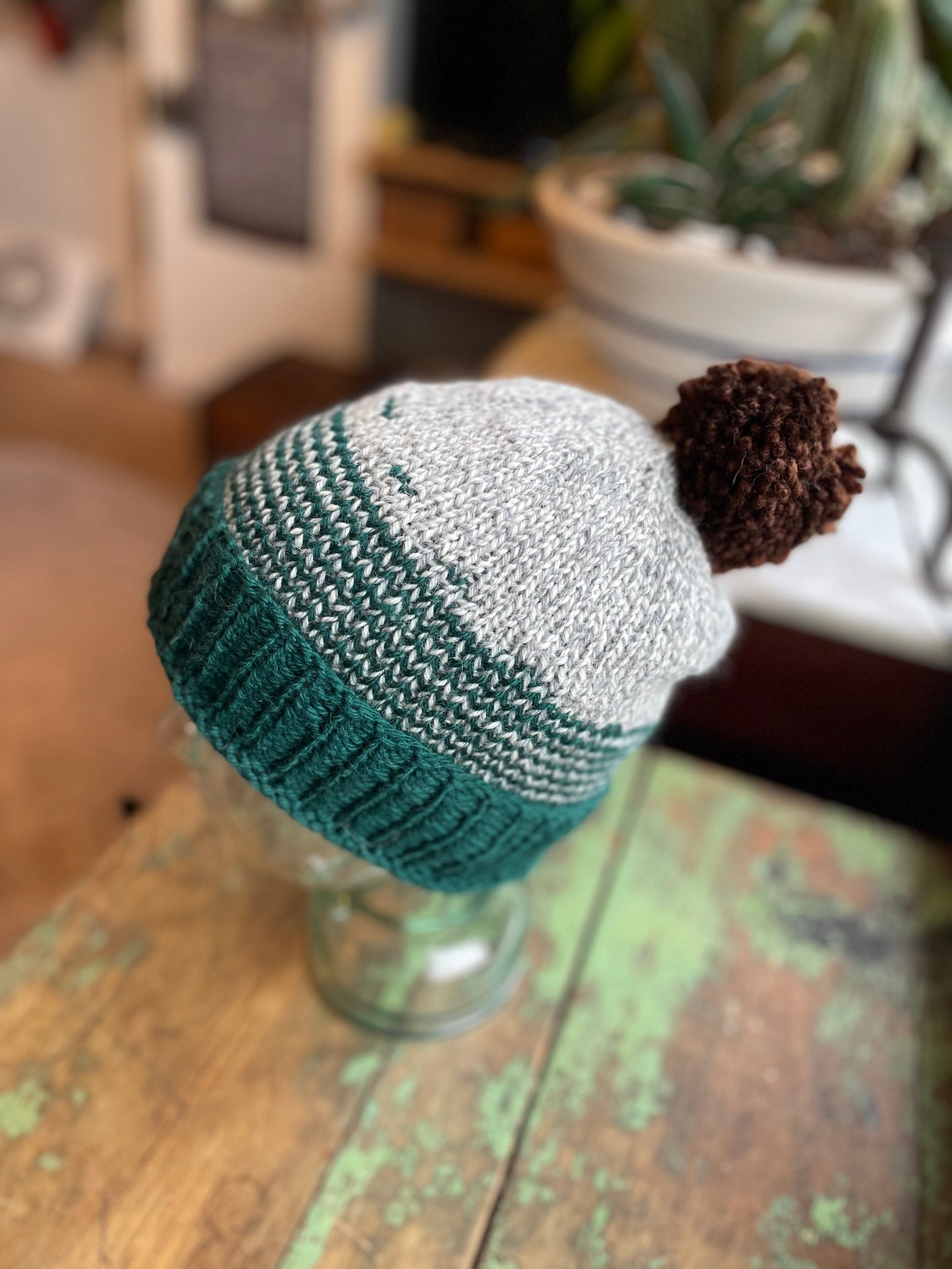 Philadelphia hand knit beanie with removable football 🏈 pompom