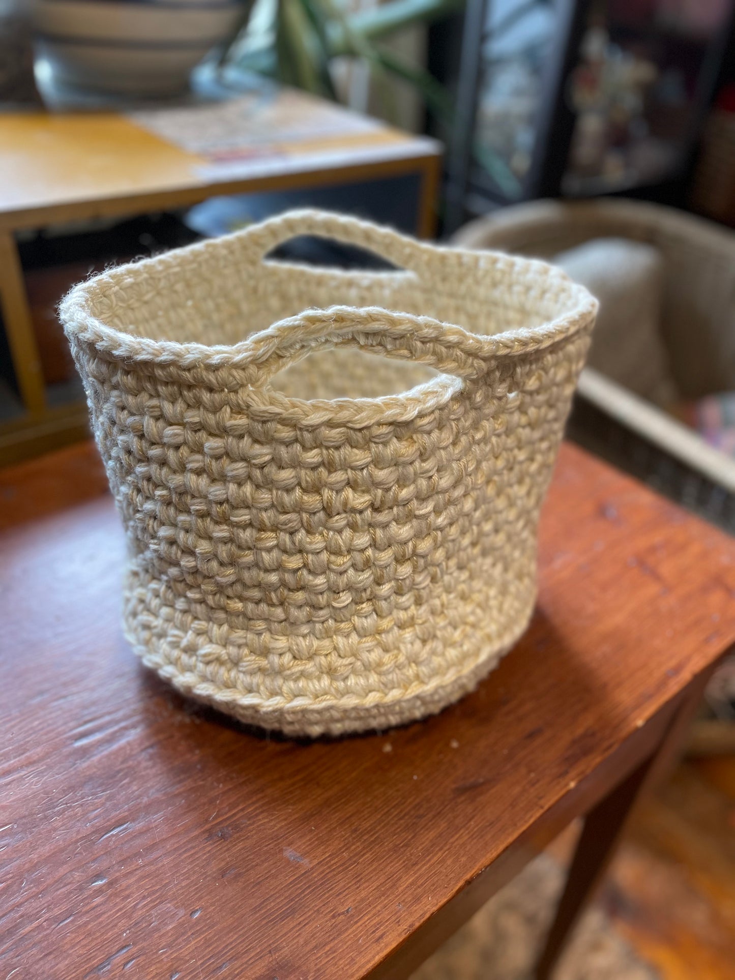 Hand-Crocheted Boho Basket: The Perfect Blend of Style and Function