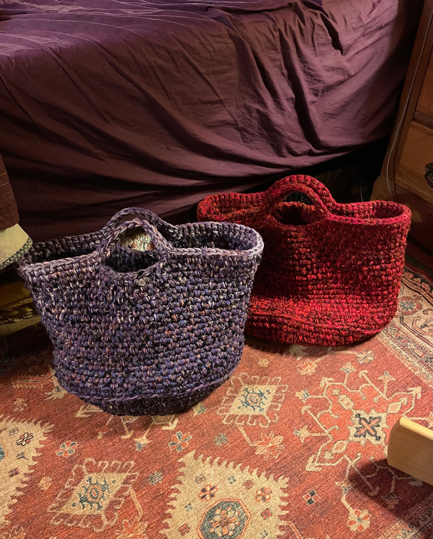 Hand-Crocheted Boho Basket: The Perfect Blend of Style and Function