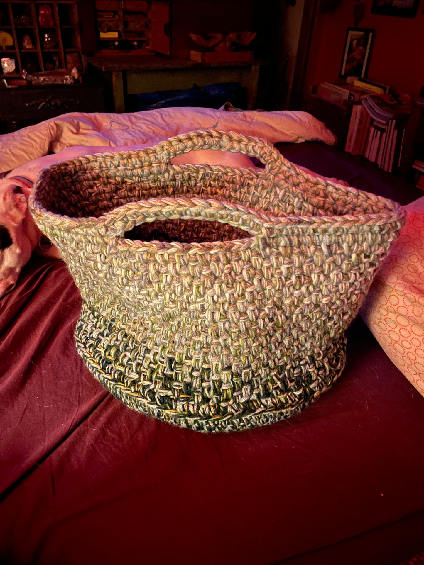 Hand-Crocheted Boho Basket: The Perfect Blend of Style and Function