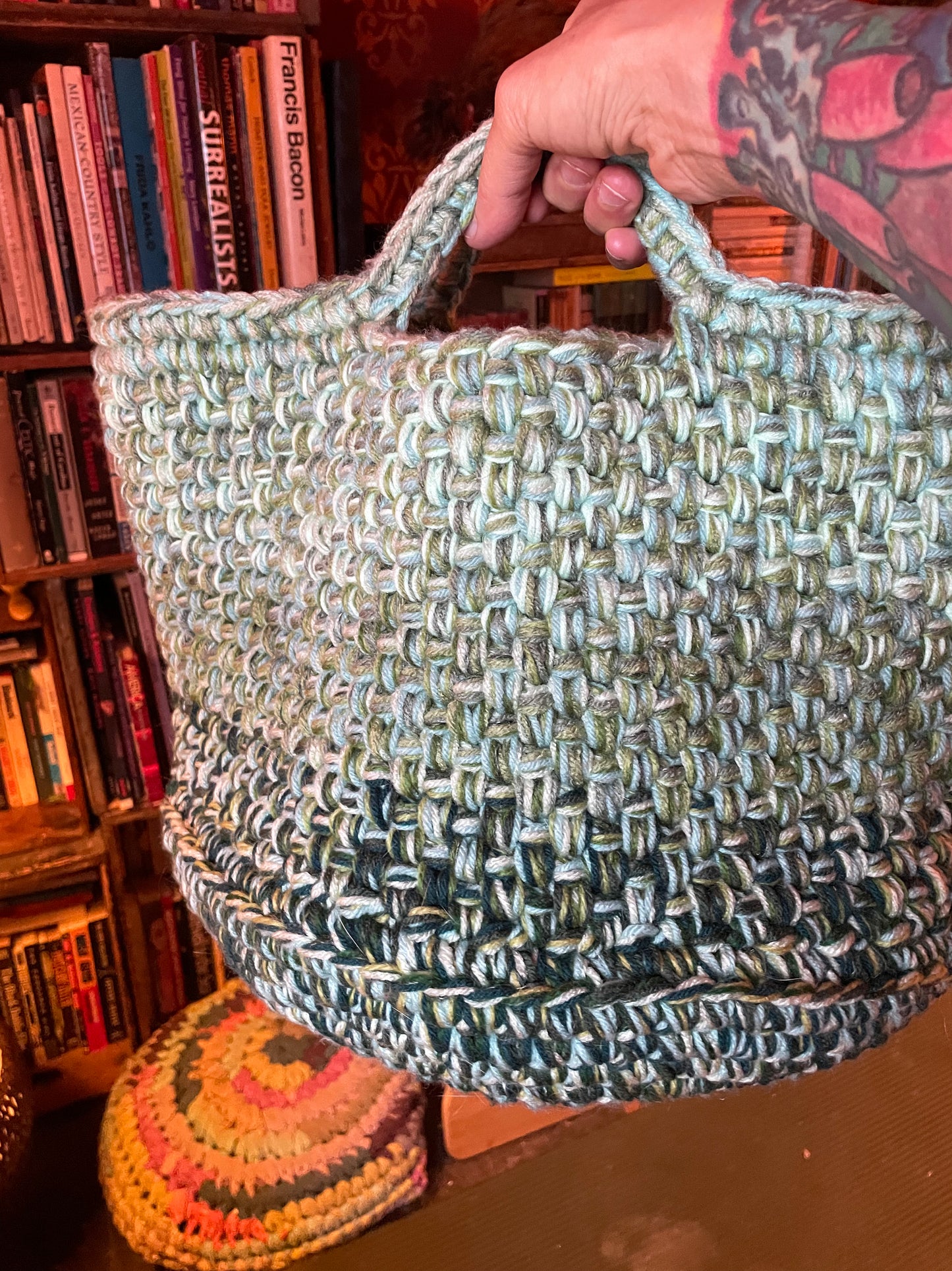 Hand-Crocheted Boho Basket: The Perfect Blend of Style and Function