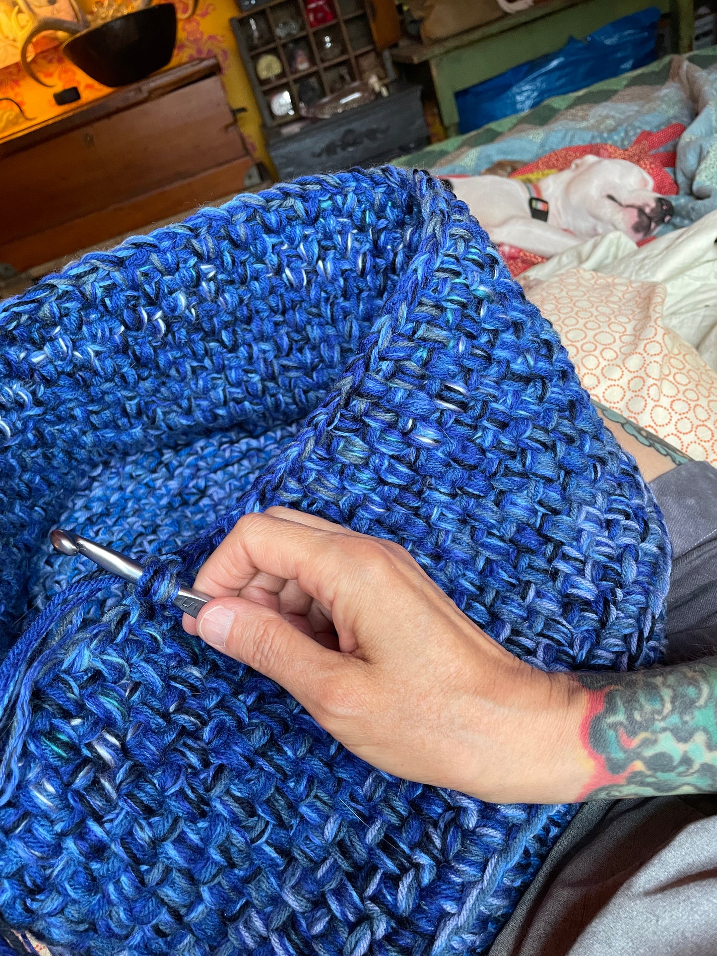 Hand-Crocheted Boho Basket: The Perfect Blend of Style and Function