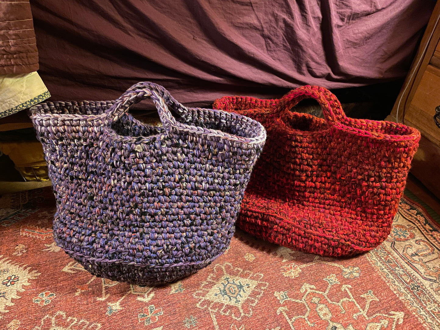 Hand-Crocheted Boho Basket: The Perfect Blend of Style and Function