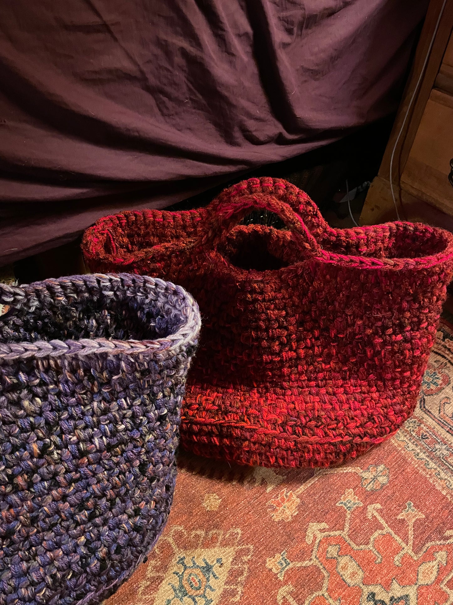 Hand-Crocheted Boho Basket: The Perfect Blend of Style and Function