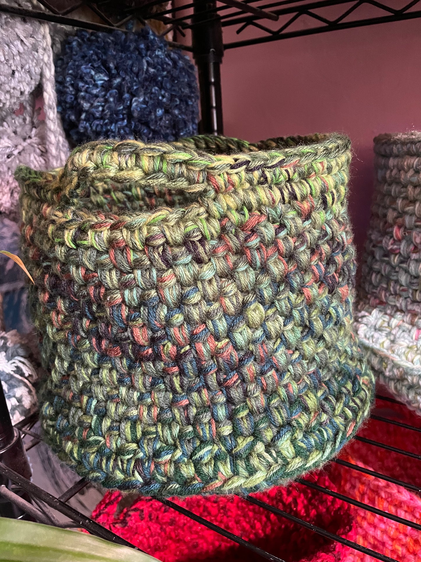 Hand-Crocheted Boho Basket: The Perfect Blend of Style and Function