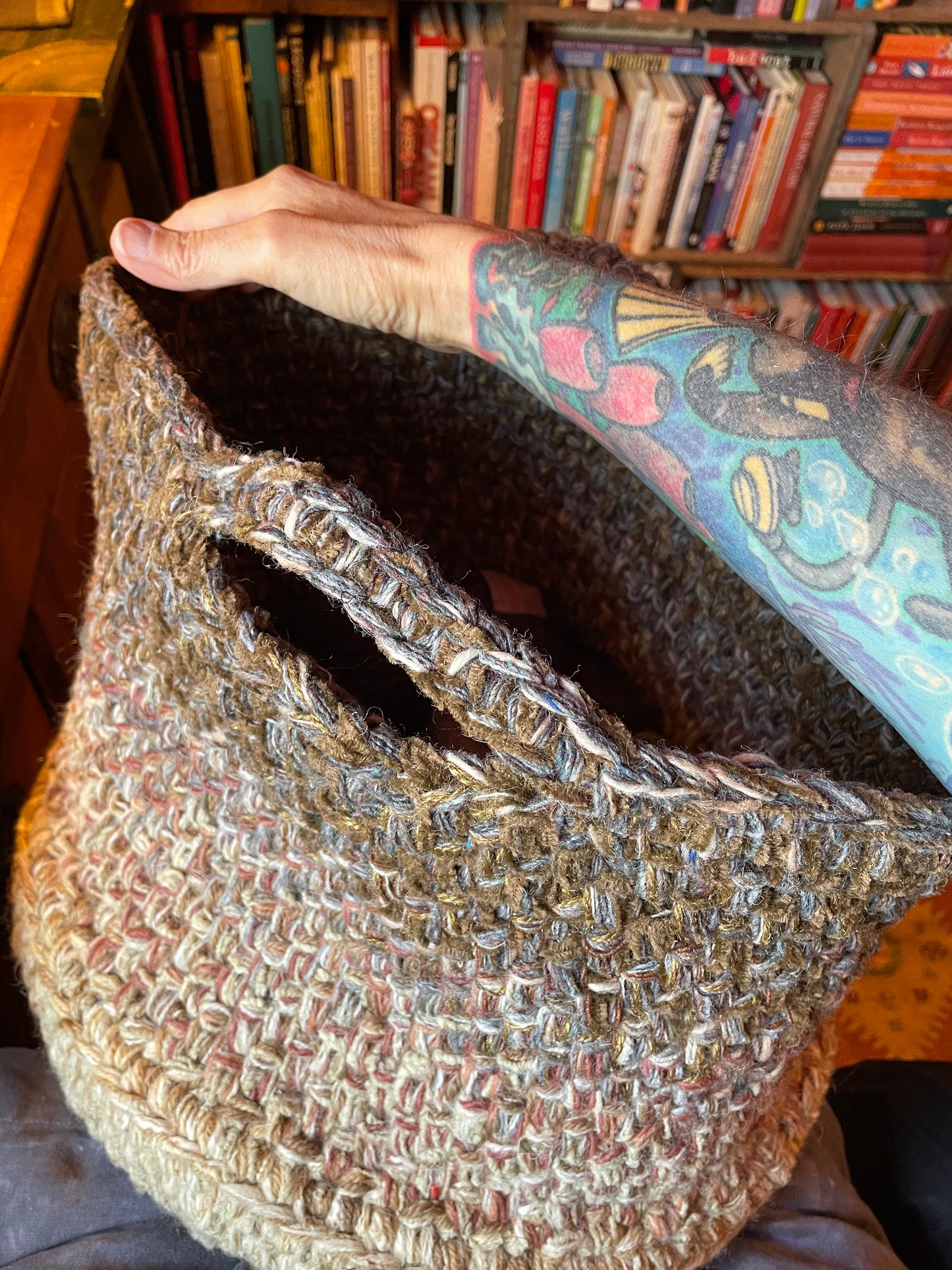 Hand-Crocheted Boho Basket: The Perfect Blend of Style and Function