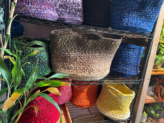 Hand-Crocheted Boho Basket: The Perfect Blend of Style and Function