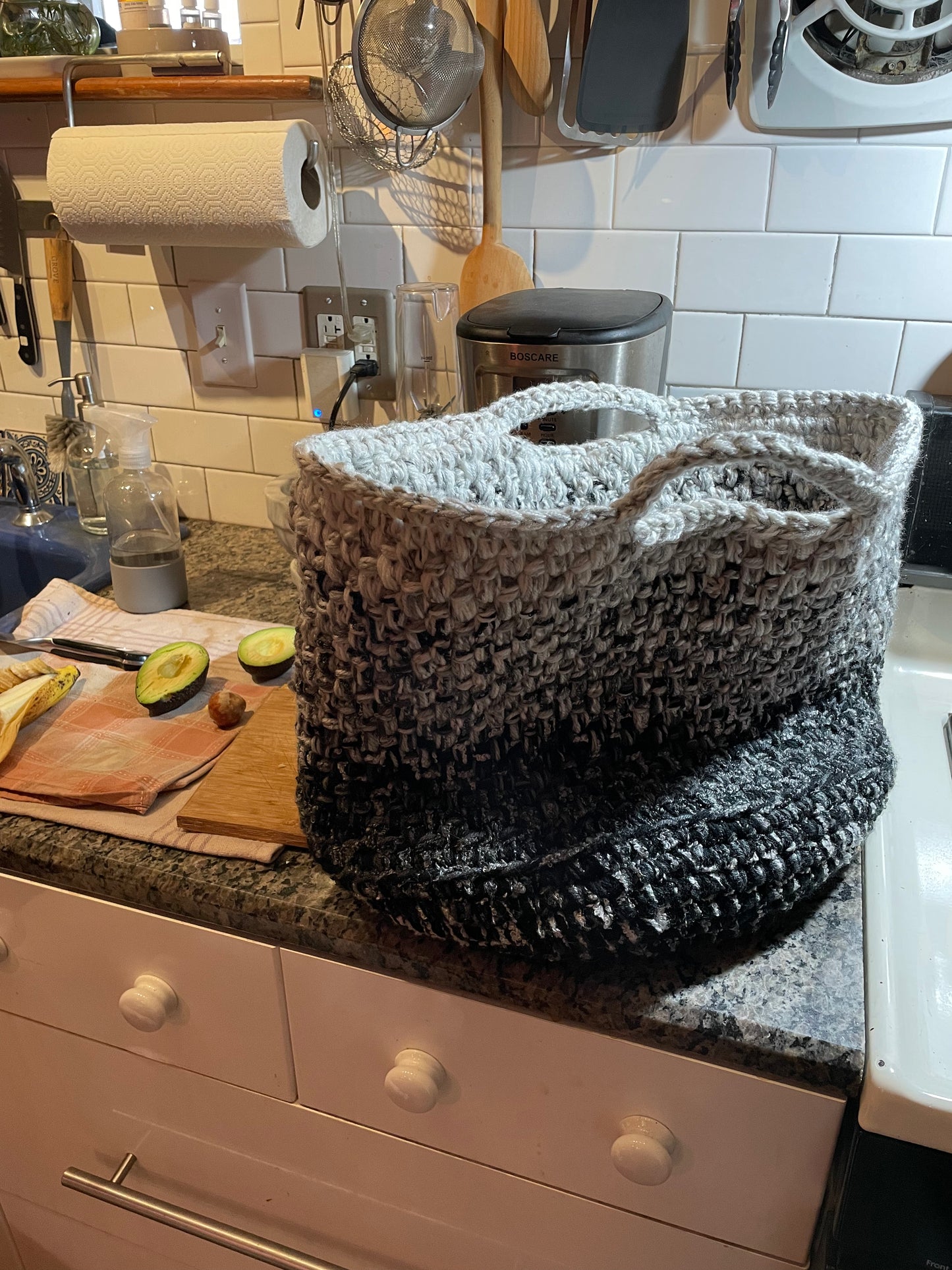 Hand-Crocheted Boho Basket: The Perfect Blend of Style and Function