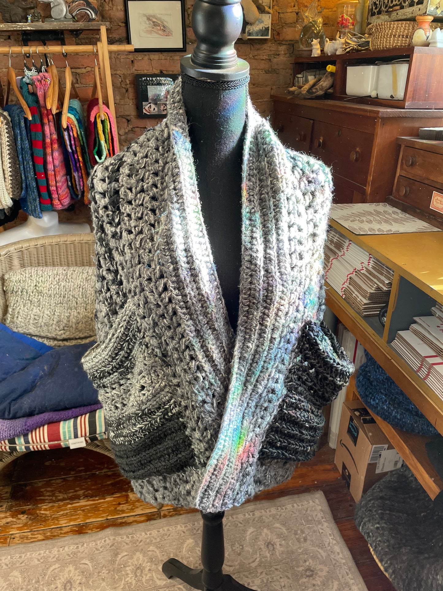 Perfect Pocket Shawl crocheted scarf