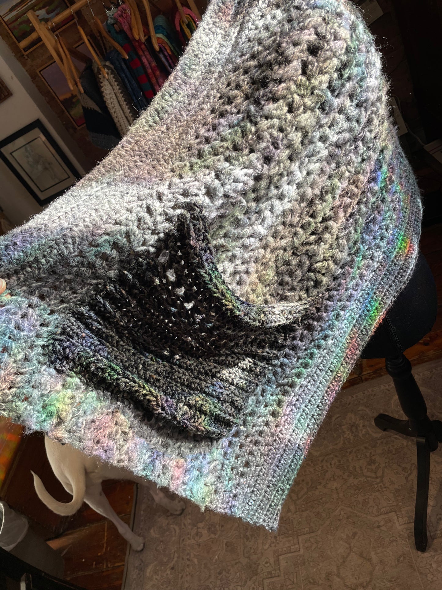 Perfect Pocket Shawl crocheted scarf