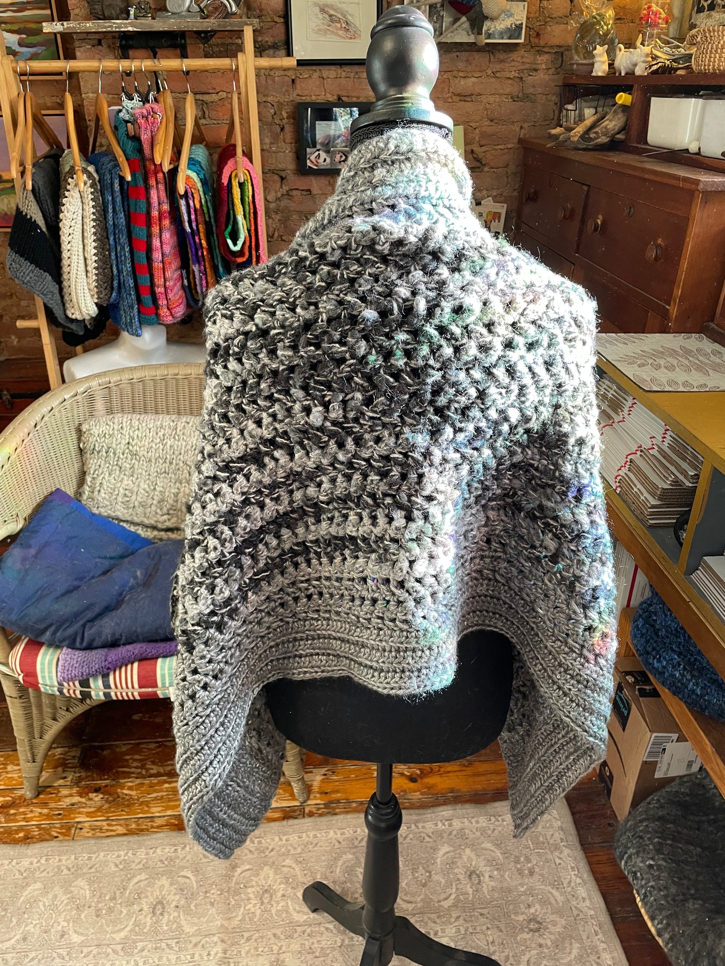 Perfect Pocket Shawl crocheted scarf