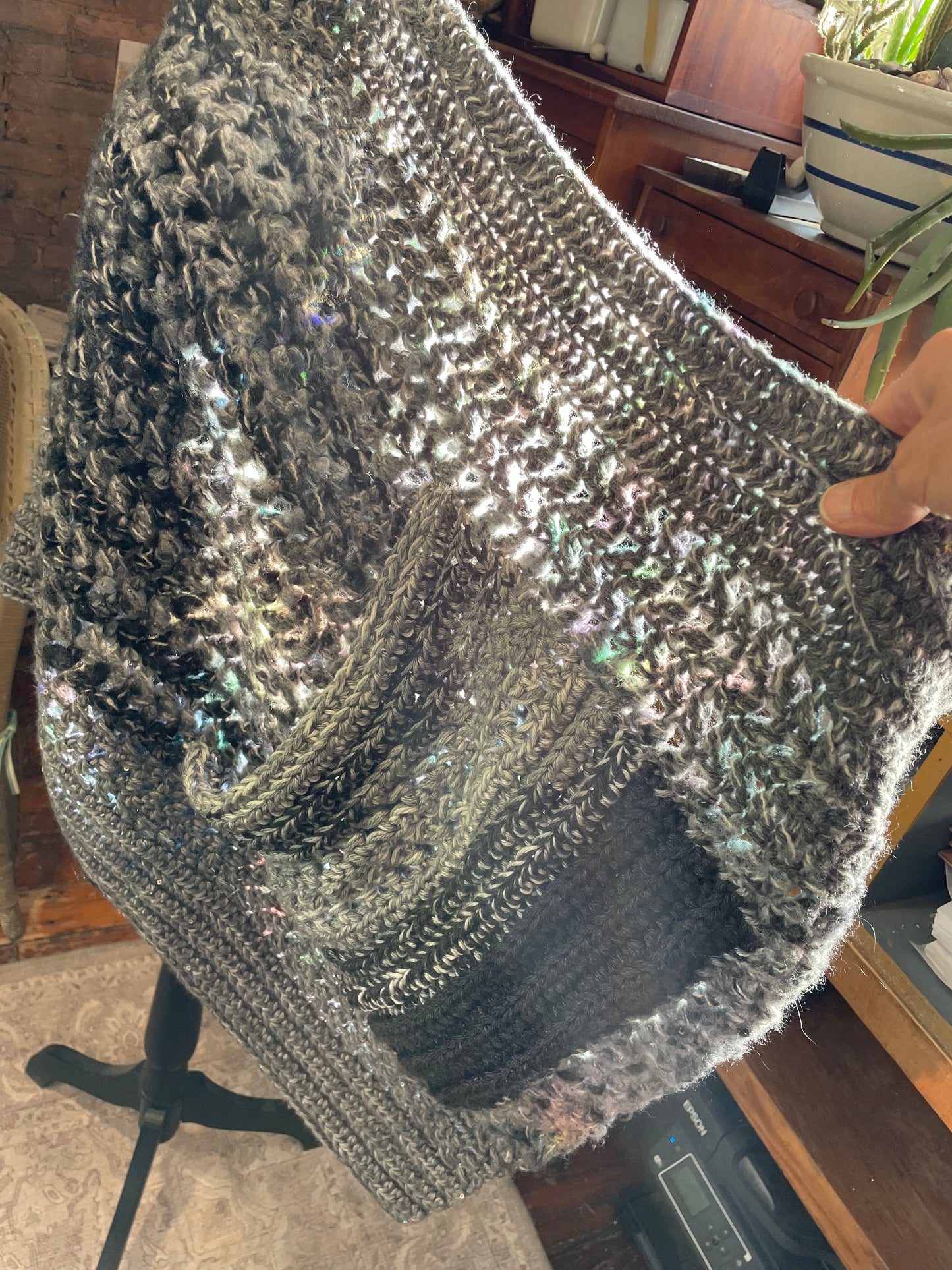 Perfect Pocket Shawl crocheted scarf