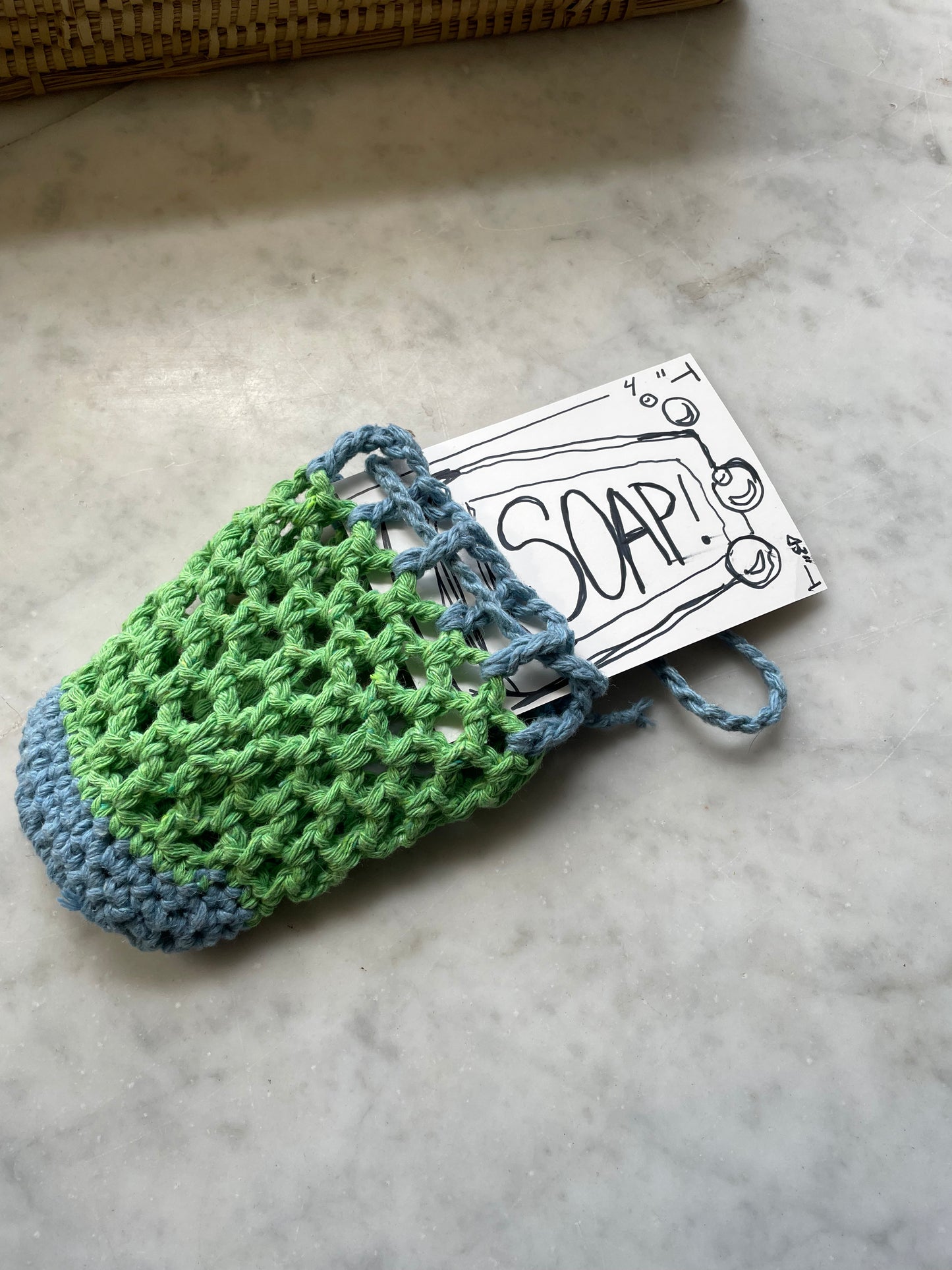 Zero waste soap saver 100% cotton, large bar size