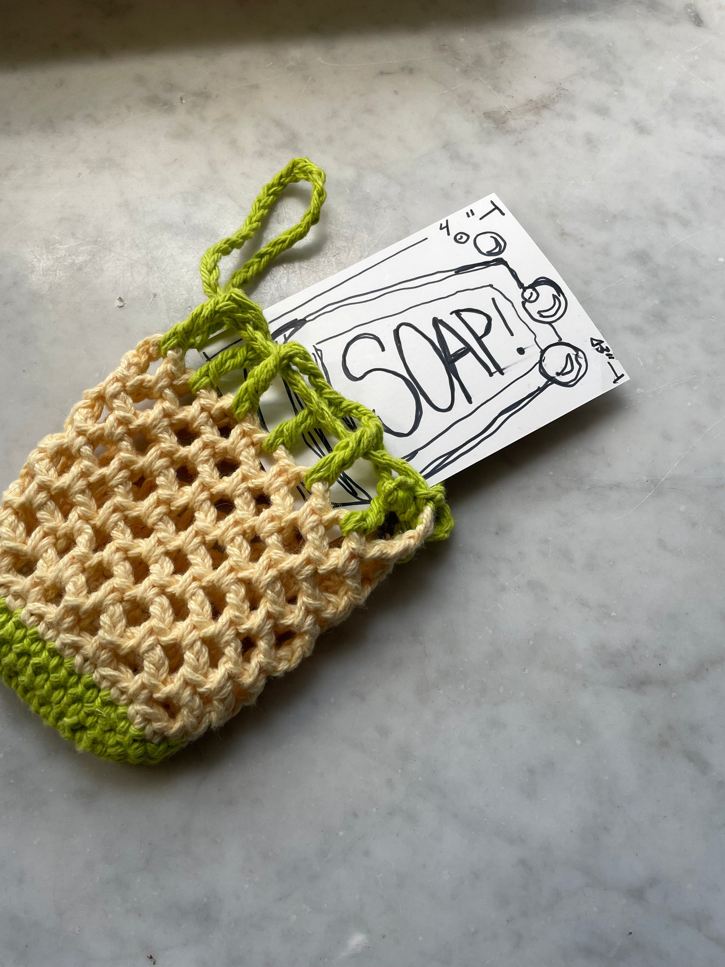 Zero waste soap saver 100% cotton, large bar size