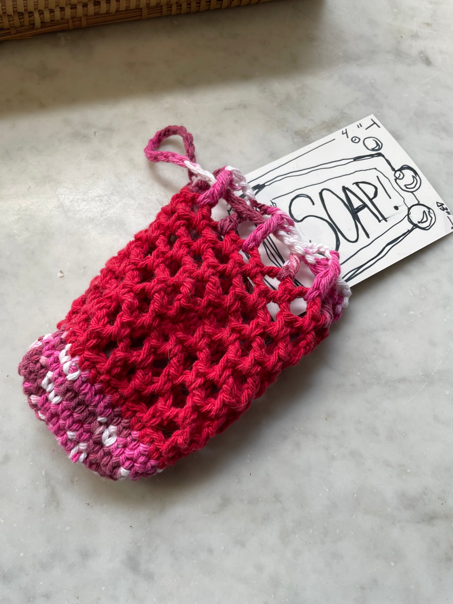 Zero waste soap saver 100% cotton, large bar size