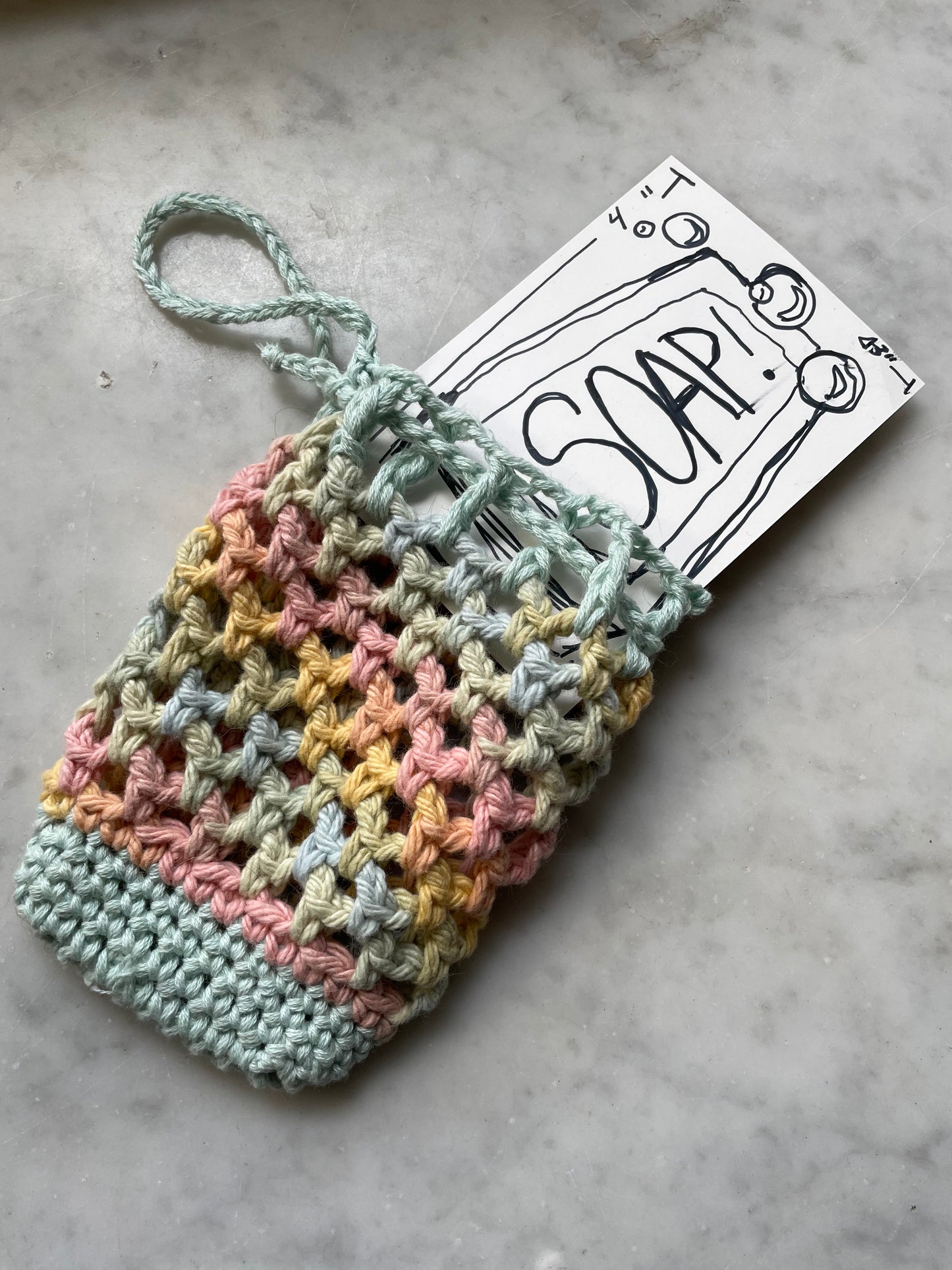 Zero waste soap saver 100% cotton, large bar size