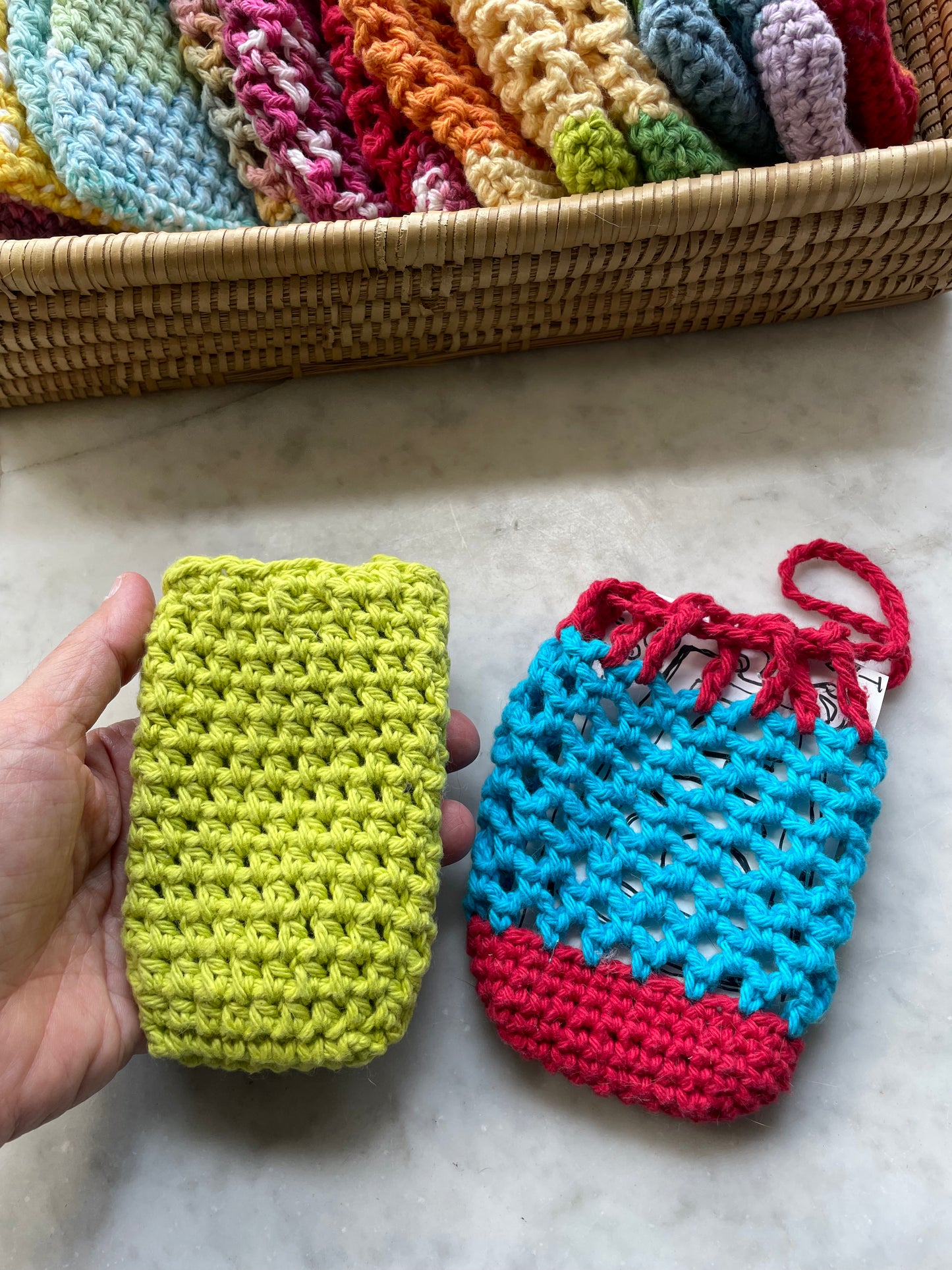 Zero waste soap saver 100% cotton, large bar size