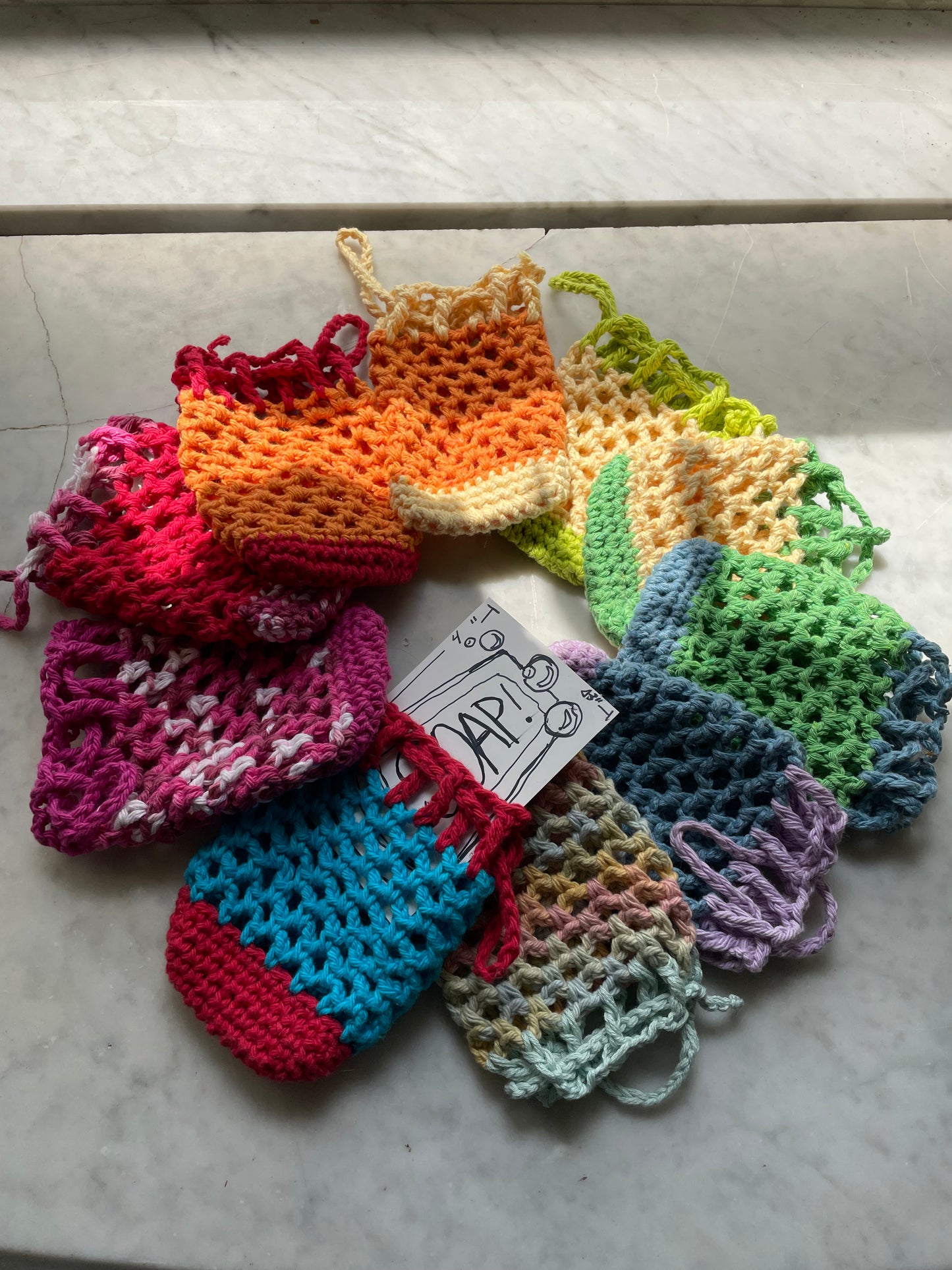 Zero waste soap saver 100% cotton, large bar size