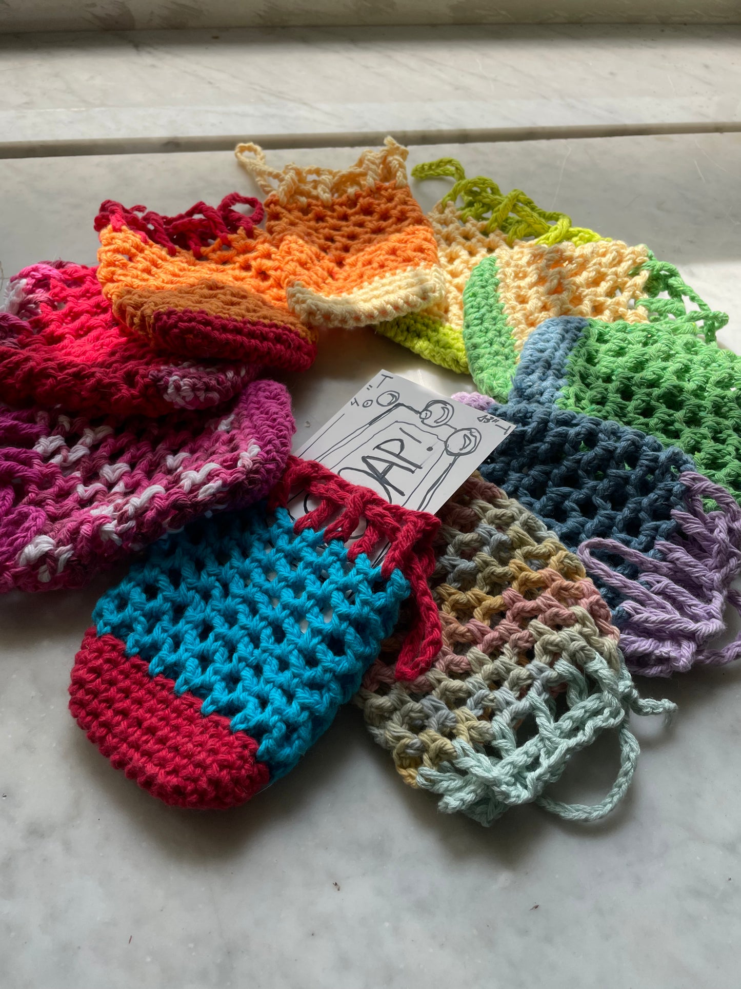 Zero waste soap saver 100% cotton, large bar size