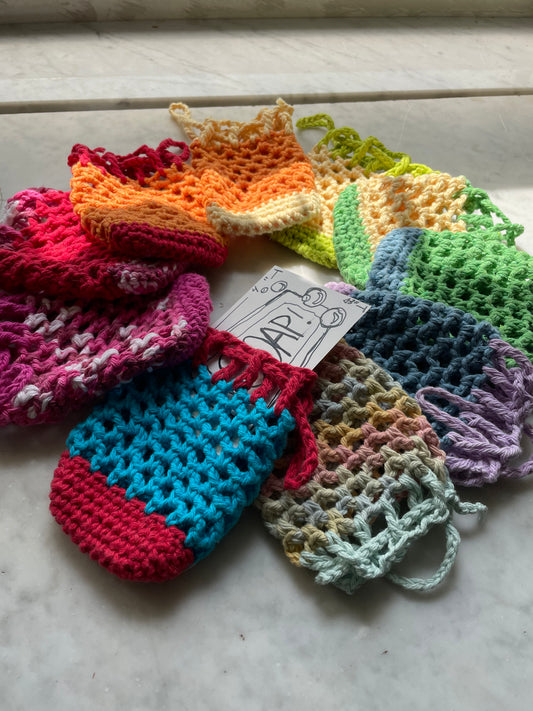 Zero waste soap saver 100% cotton, large bar size