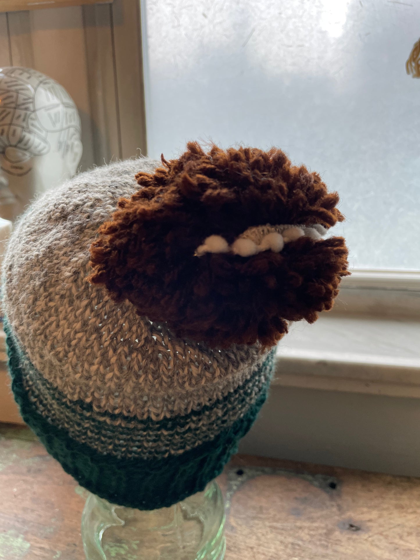 Philadelphia hand knit beanie with removable football 🏈 pompom