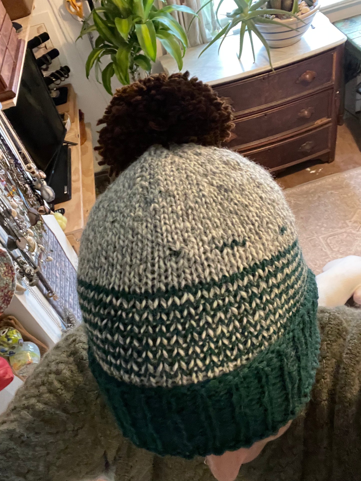 Philadelphia hand knit beanie with removable football 🏈 pompom