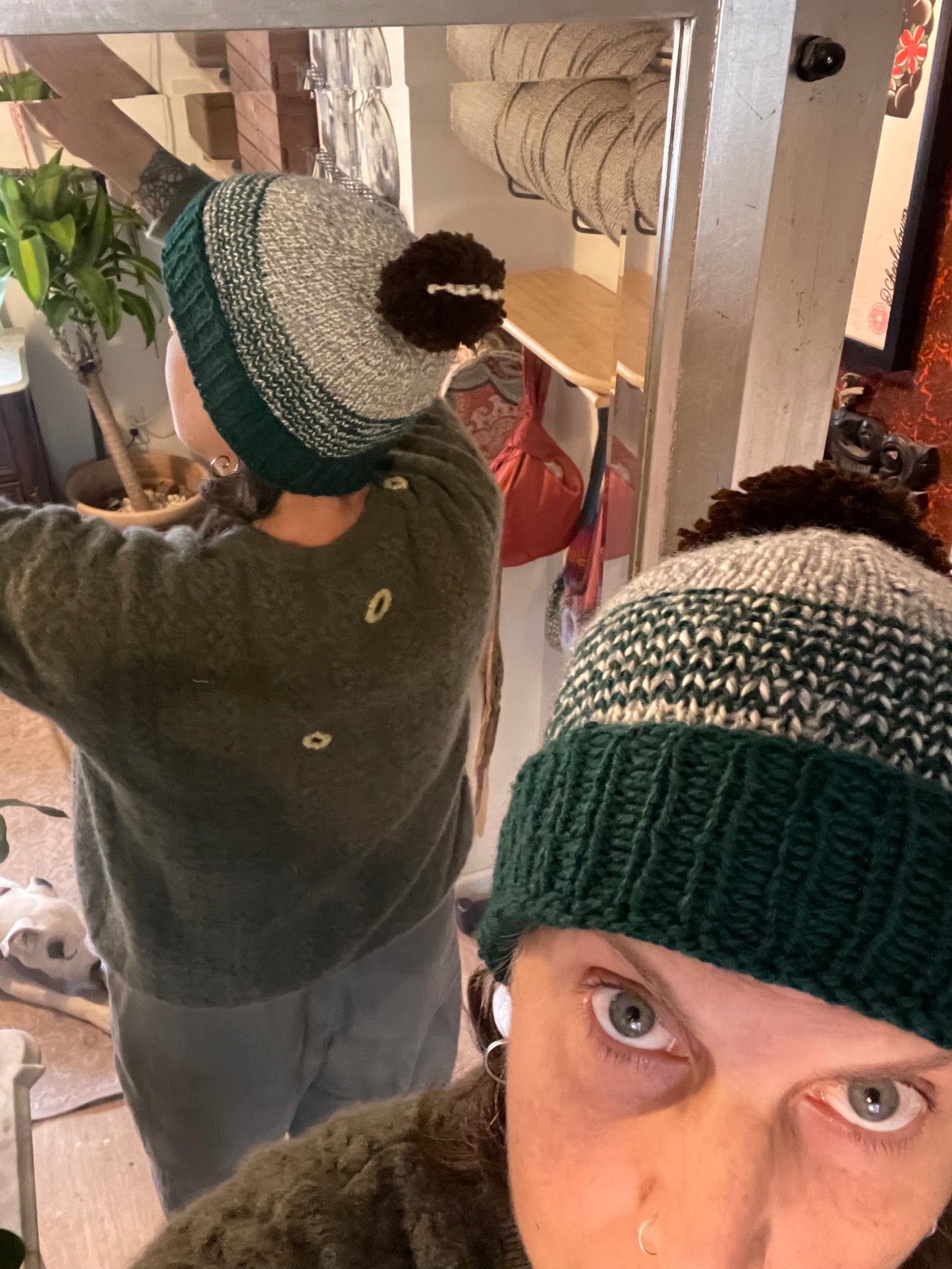 Philadelphia hand knit beanie with removable football 🏈 pompom