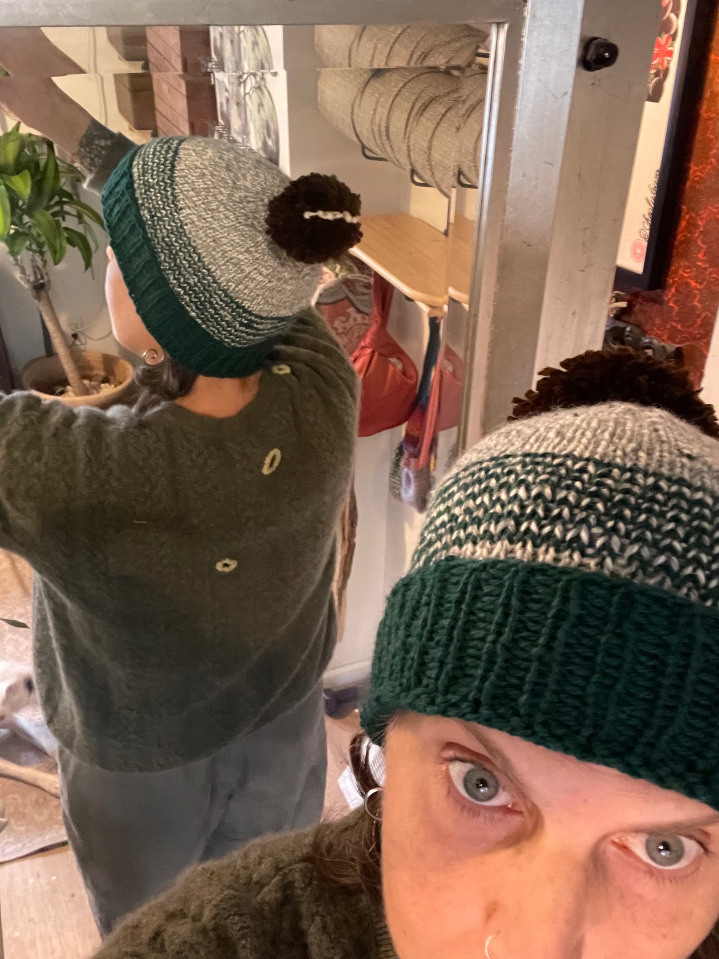 Philadelphia hand knit beanie with removable football 🏈 pompom