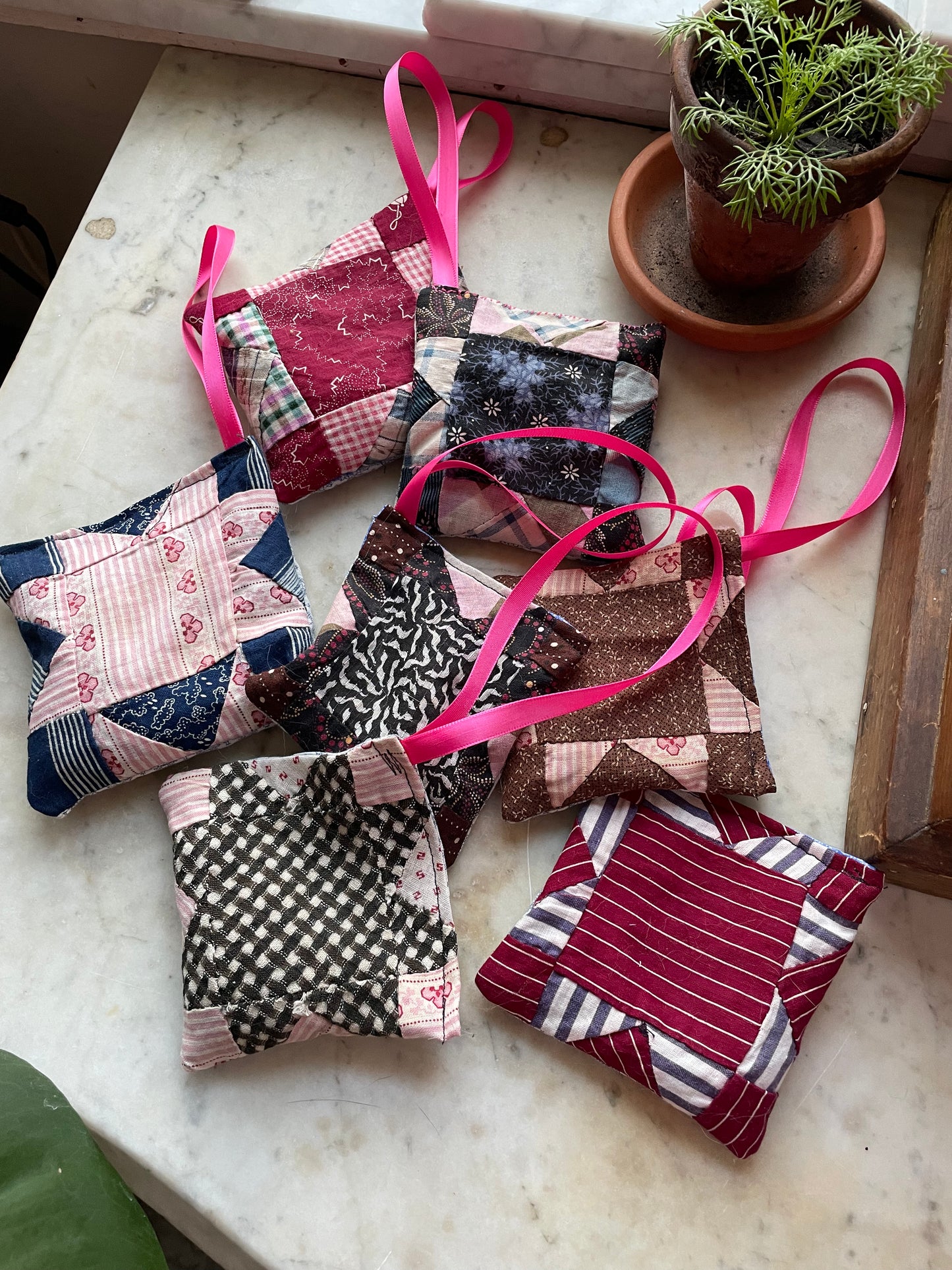 Vintage Quilt Lavender Sachet – Handmade Drawer Freshener or Ornament