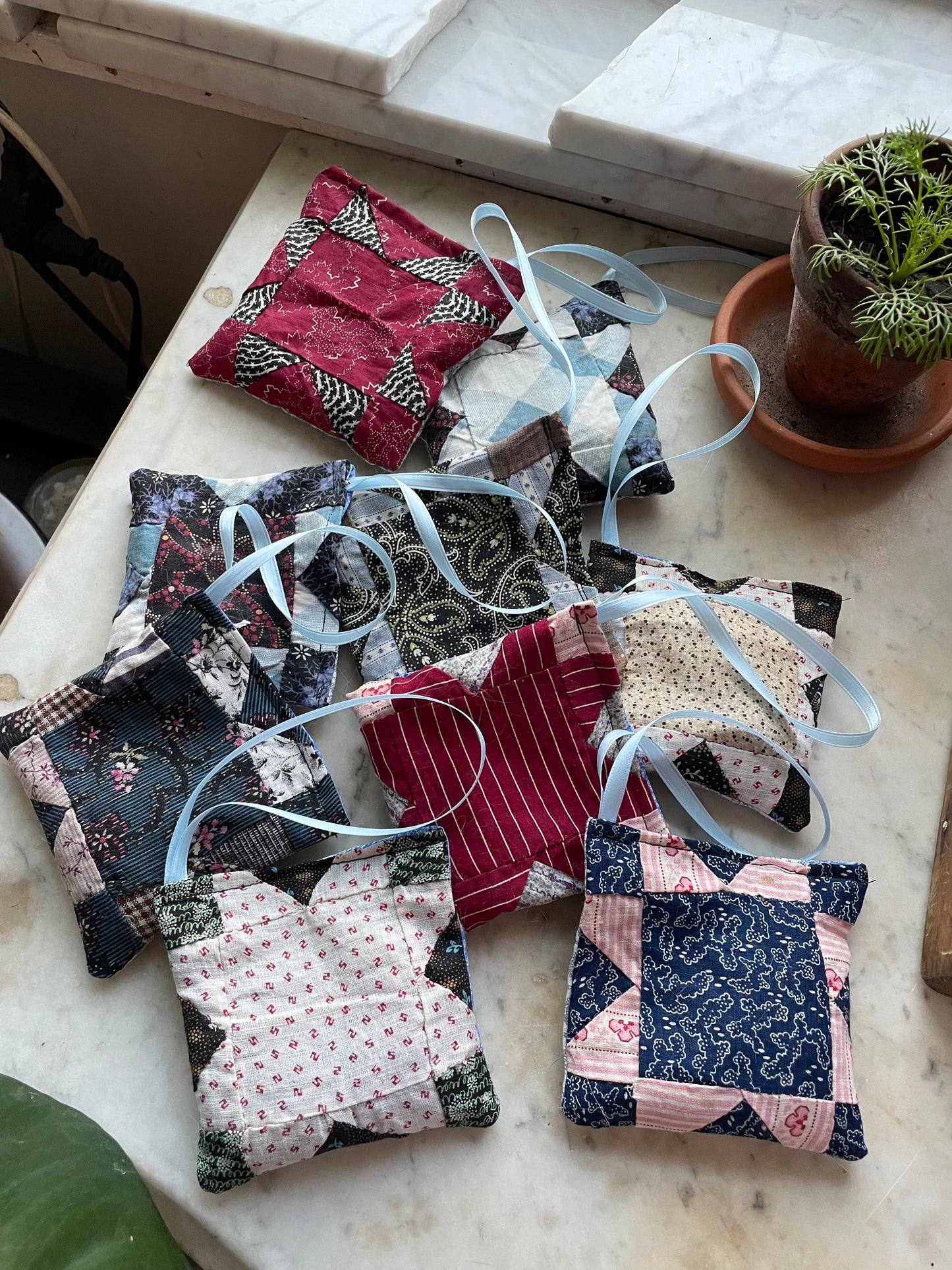 Vintage Quilt Lavender Sachet – Handmade Drawer Freshener or Ornament