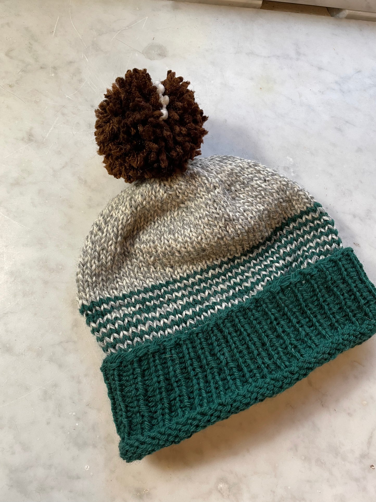 Philadelphia hand knit beanie with removable football 🏈 pompom