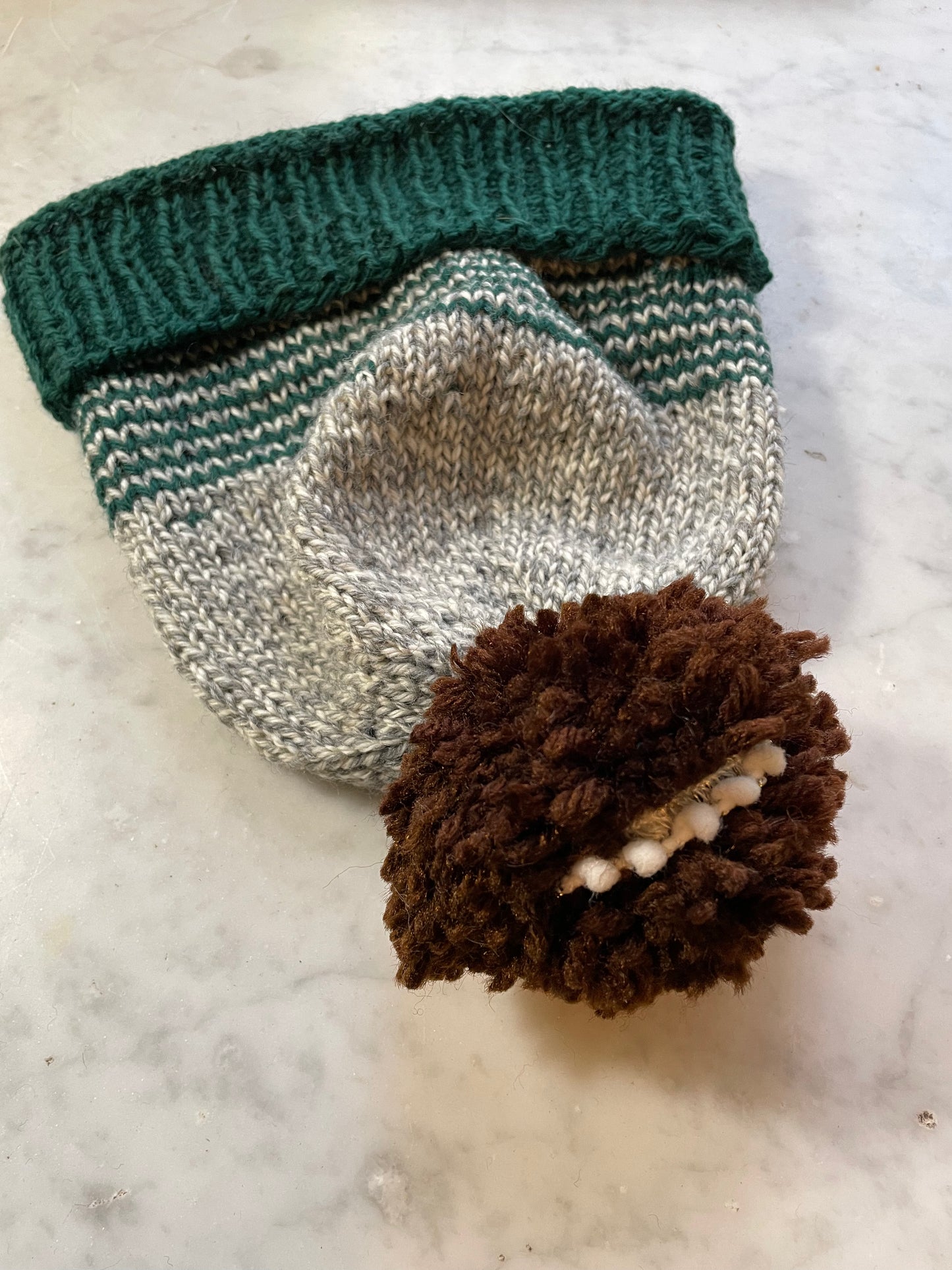 Philadelphia hand knit beanie with removable football 🏈 pompom
