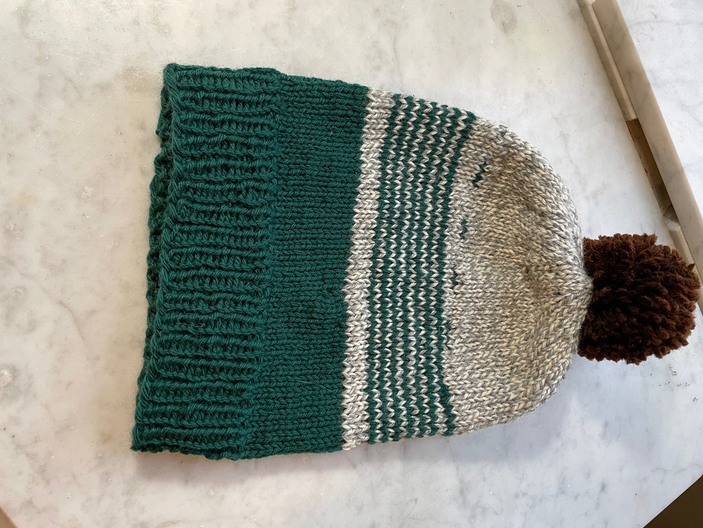 Philadelphia hand knit beanie with removable football 🏈 pompom