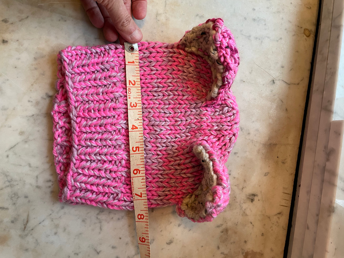 Hand-Knitted Pink Pussy hat with Cat Ears – Small Adult/Teen