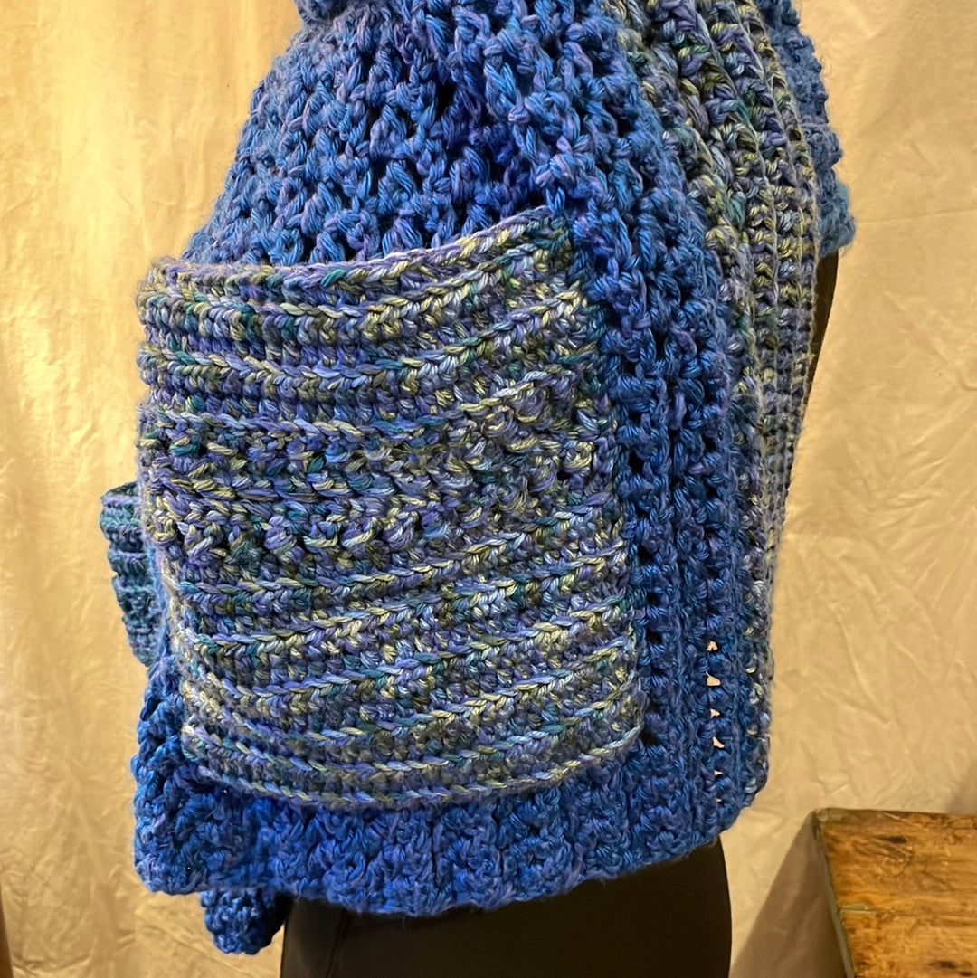 Perfect Pocket Shawl crocheted scarf