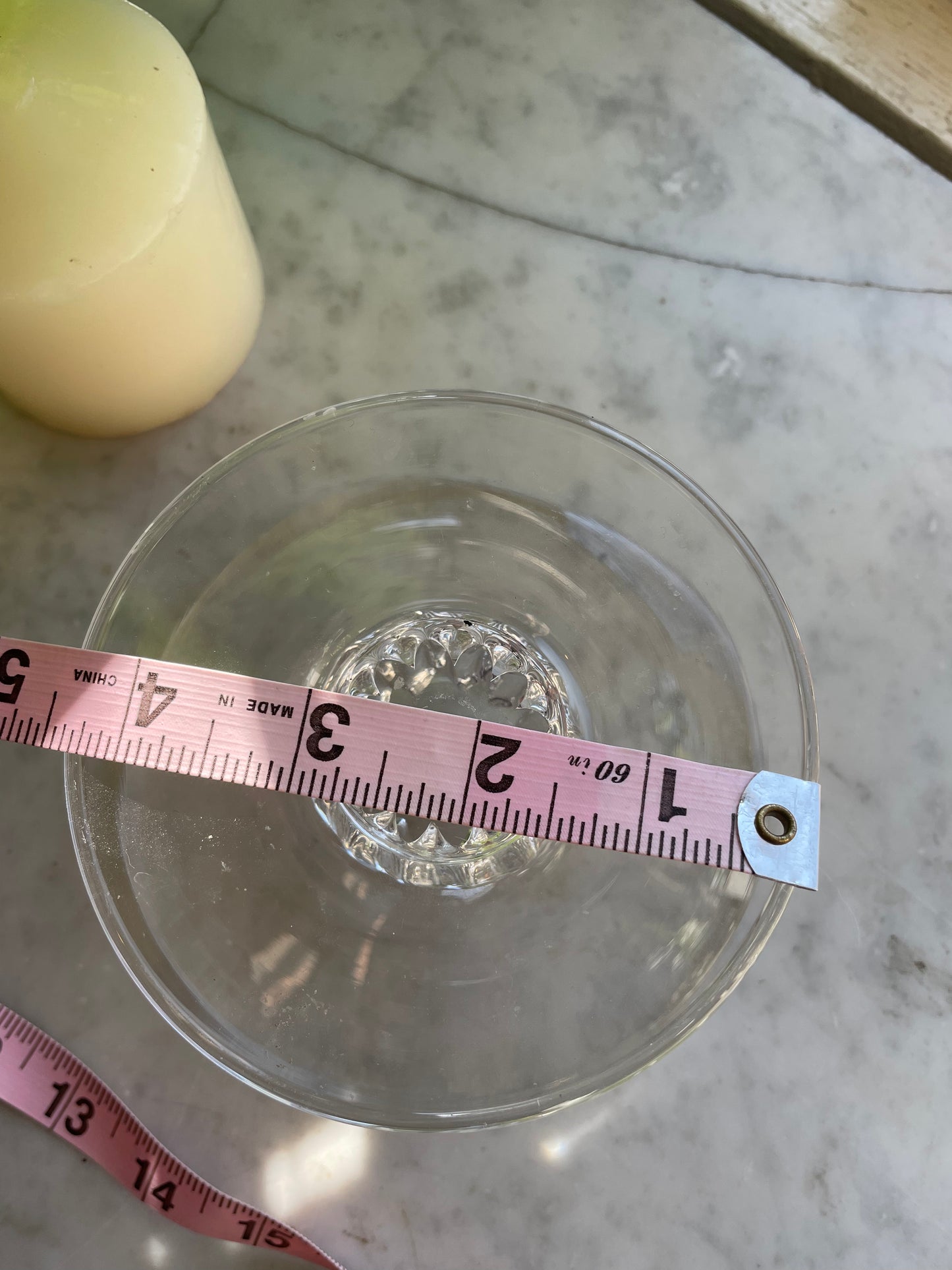 Pair of Vintage Who Dog Studios hand blown glass pillar candle risers