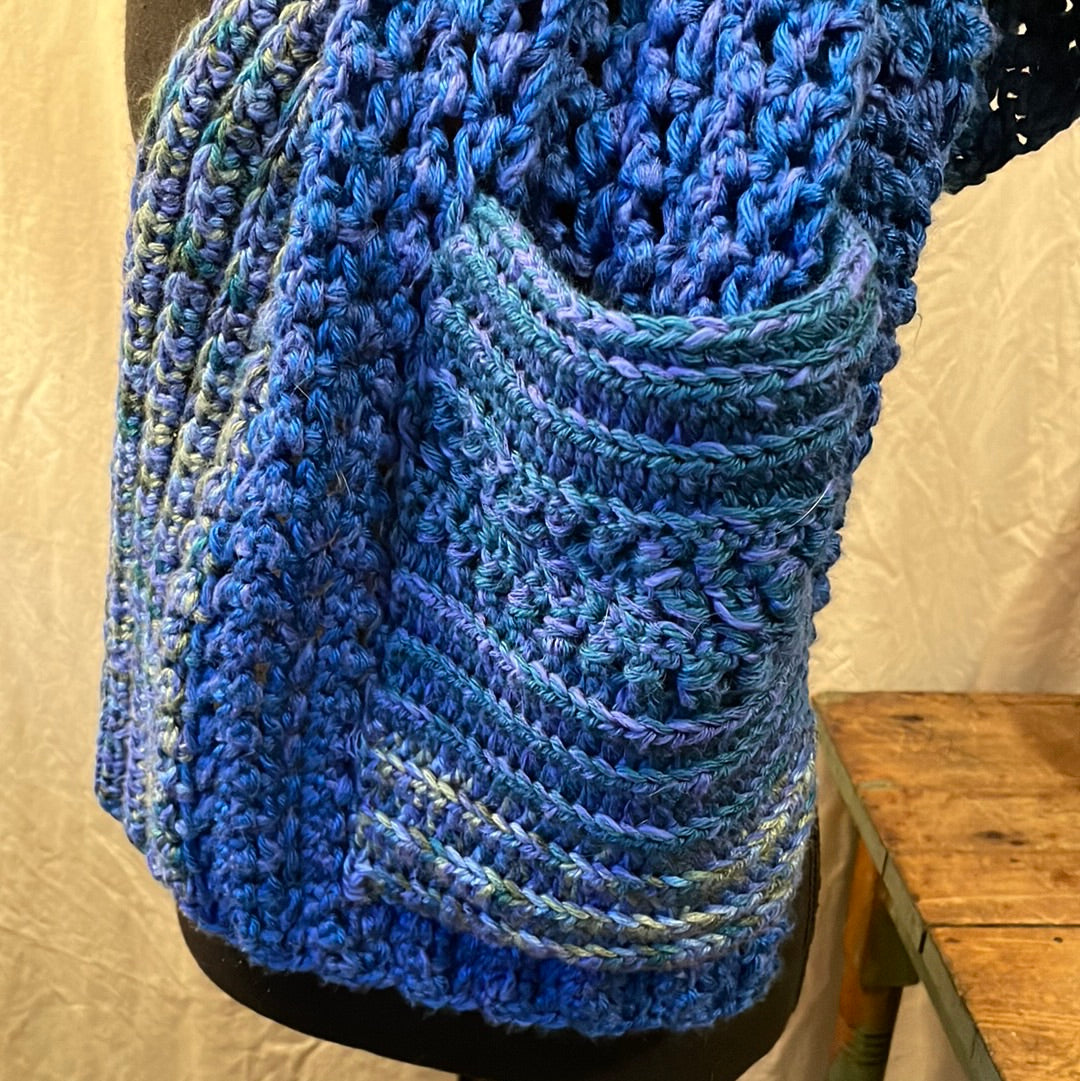 Perfect Pocket Shawl crocheted scarf