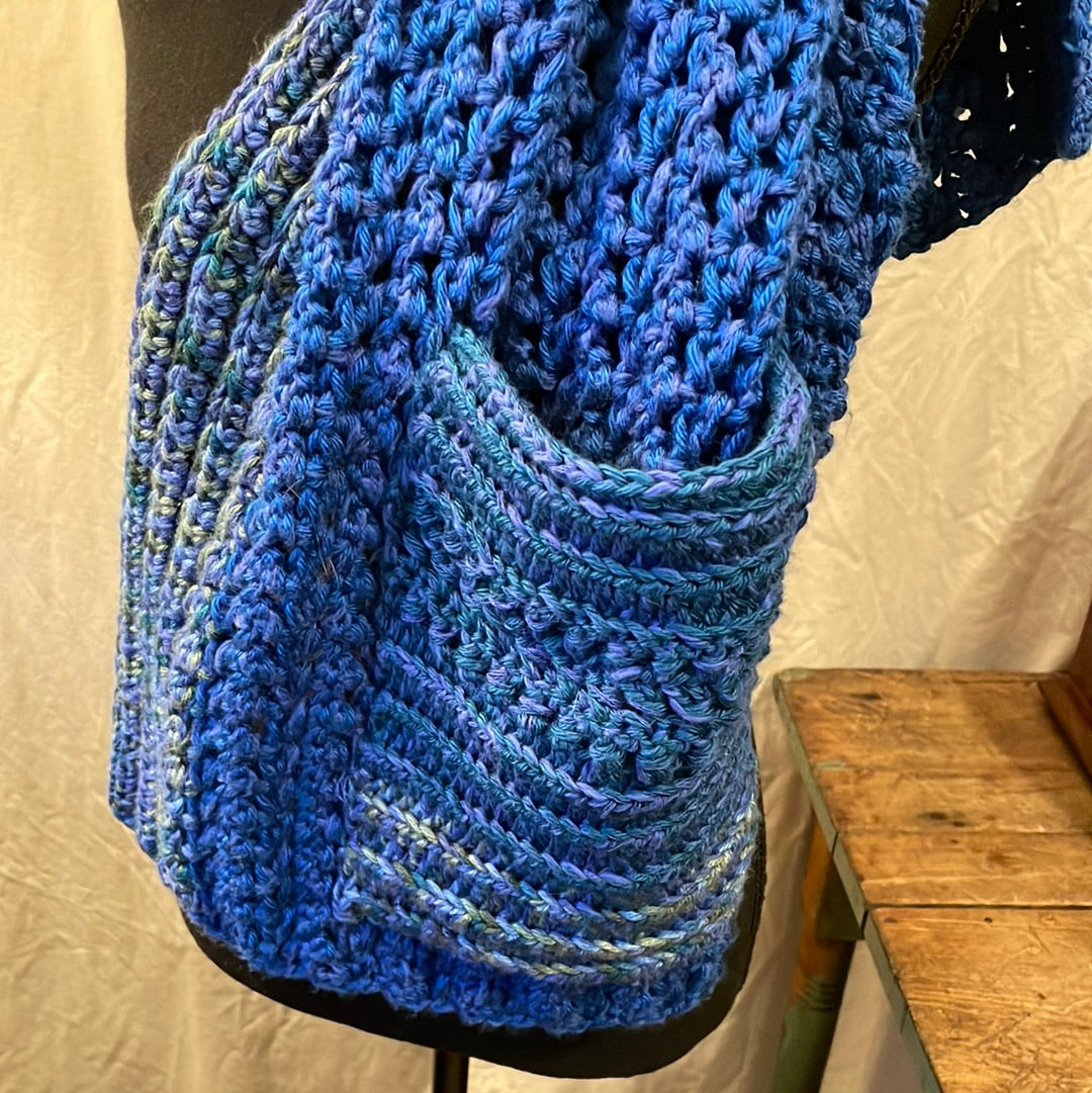 Perfect Pocket Shawl crocheted scarf