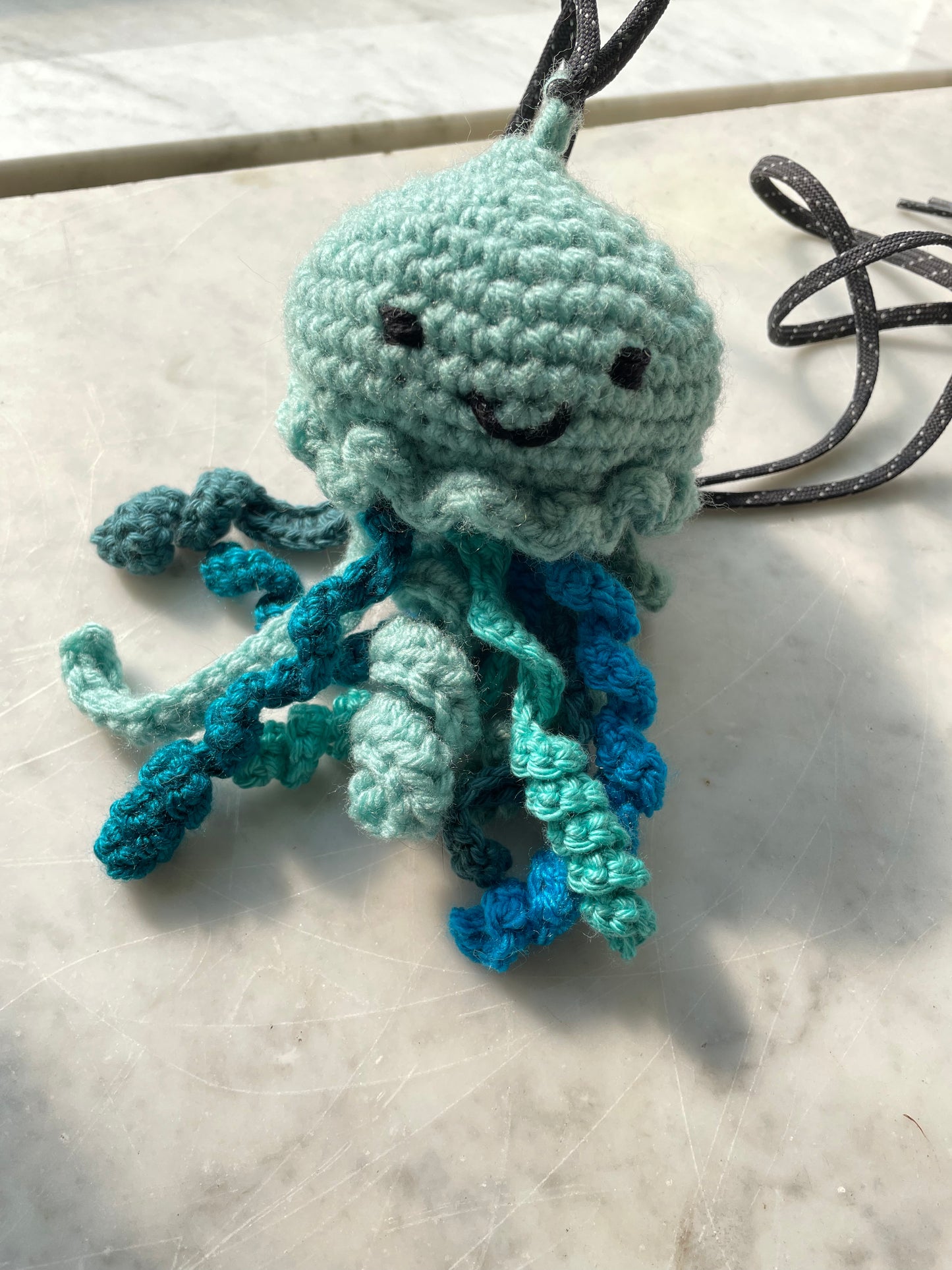 Hand crocheted jellyfish amigurumi