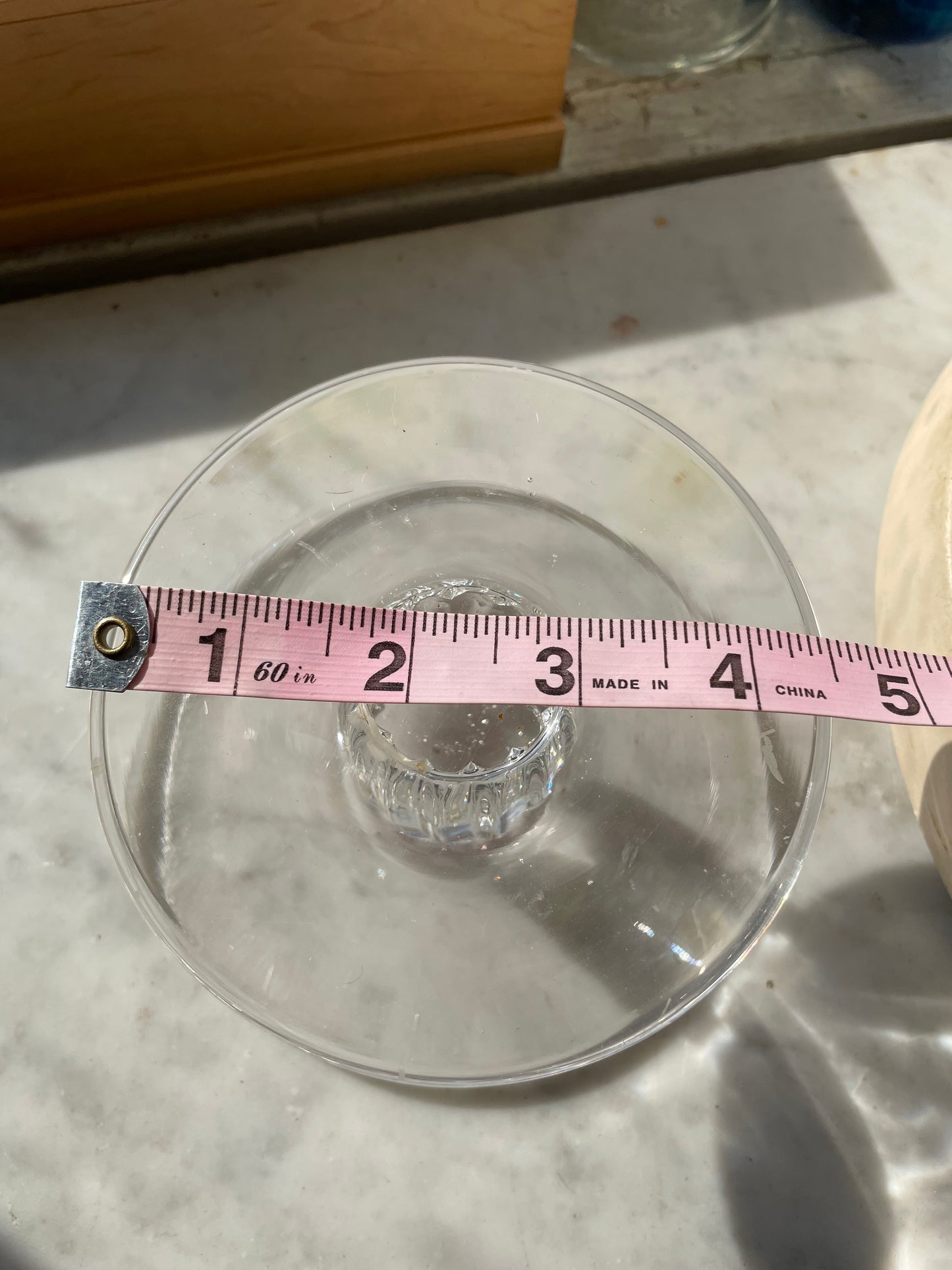 Pair of Vintage Who Dog Studios hand blown glass pillar candle risers